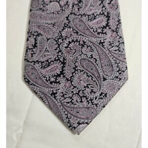 Burma Bibas Mens Silk Paisley Necktie